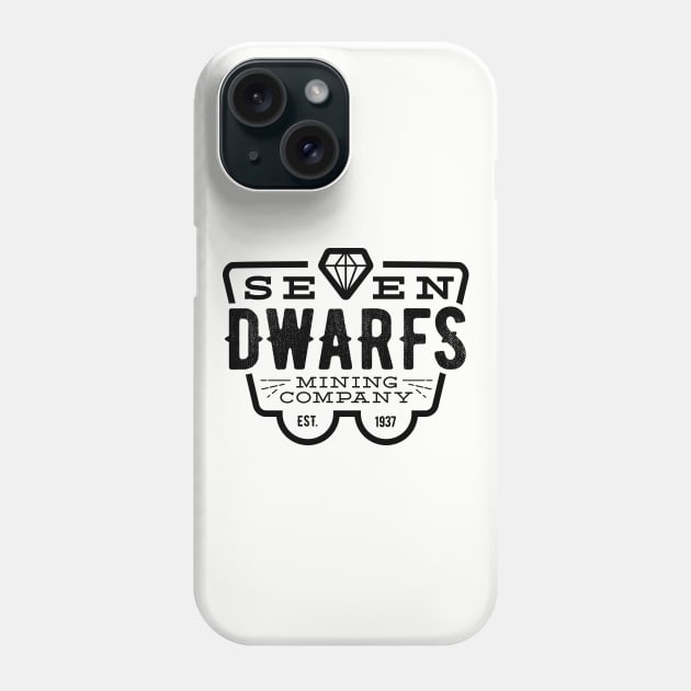 SEVEN DWARFS MINING CO. – BLACK Phone Case by Nathan Gale