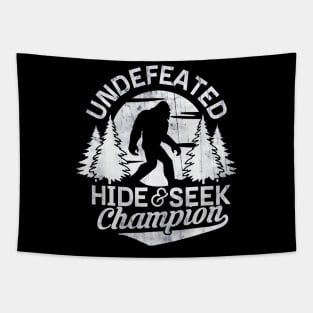 Bigfoot shirt Undefeated Hide & Seek Sasquatch Yeti Gift Tapestry