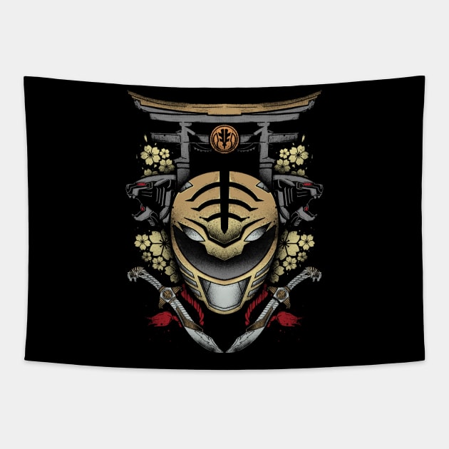 White Ranger Tapestry by ramenboy