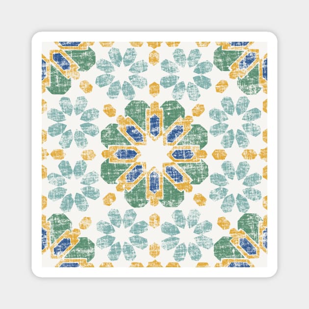 Moroccan Tile - Pond Magnet by crumpetsandcrabsticks