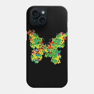 Colourful Butterflies Grouped In A Butterfly Shape Phone Case