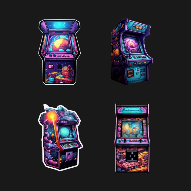 Futuristic Arcade Machine Sticker Set by Popstarbowser