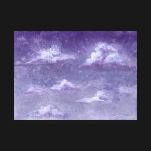 Violet Sky and White Clouds T-Shirt
