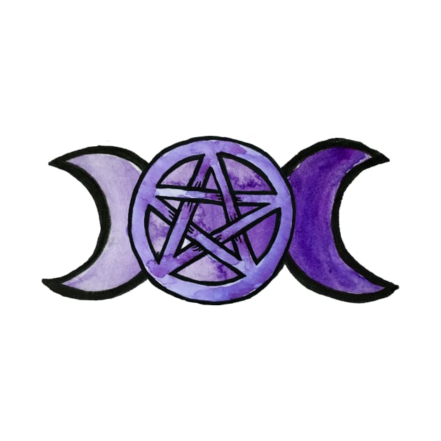 Triple Moon Pentagram by bubbsnugg