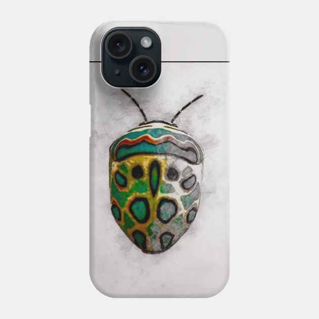 Picasso Bug sketch Phone Case by Blind Man Studio