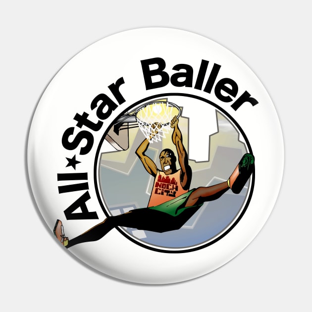 Front and Back All-Star Baller Pin by NochTec