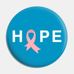 Hope Pink Ribbon Breast Cancer Awareness Pin