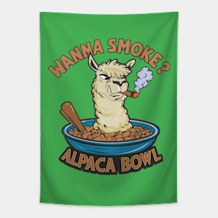 Wanna Smoke Alpaca Bowl Tapestry