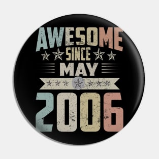 Born In May 2006 Birthday Awesome Since May 2006 Pin