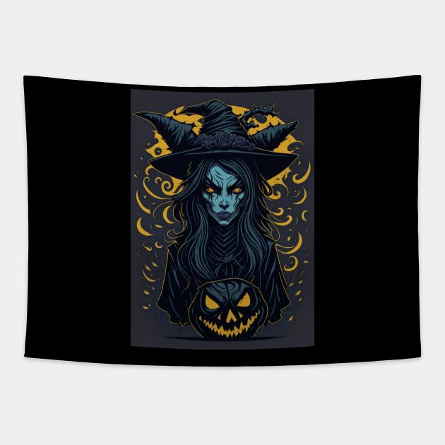 Witch Halloween costume Tapestry by NekerArt