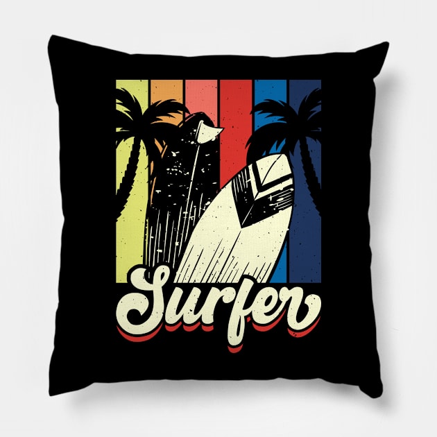 Surfer T Shirt For Women Men Pillow by QueenTees