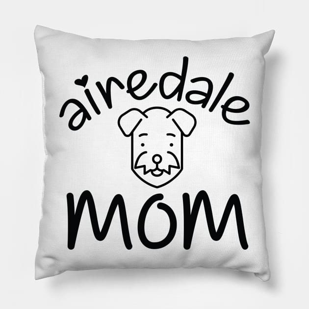 airedale mom,Gift for Mother, Gift for Women, Mom Christmas Gift, Mom Birthday Gift Pillow by CoApparel