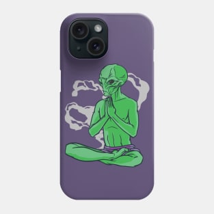 Funny Meditating Alien Martian Phone Case