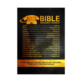 Bible Emergency Numbers Wall Art T-Shirt