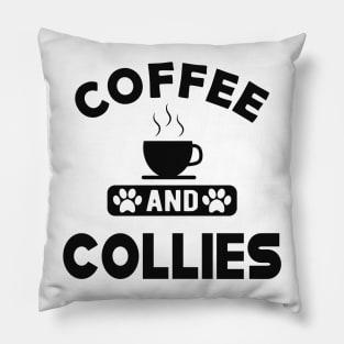 Collie dog - Coffee and collies Pillow