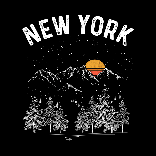 Vintage Retro New York State by DanYoungOfficial