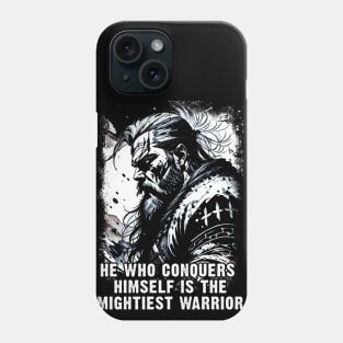 Ancient viking warrior Norse Mythology Powerful words of wisdom courage strength and bravery Phone Case