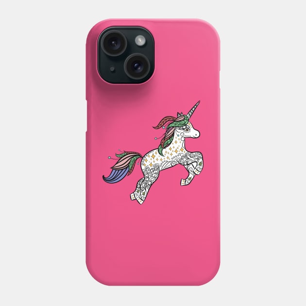 Unicorns: Mystic & Magical Animals of The Forest Phone Case by loltshirts