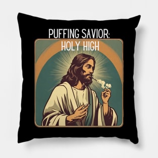 Jesus Meme - Puffing Savior: Holy High Pillow