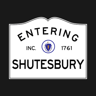 Shutesbury Massachusetts Vintage Road Sign T-Shirt