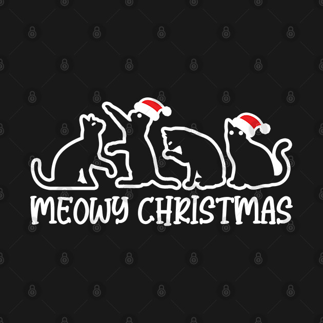 Disover Meowy Christmas - Cute Santa Cats, Funny Cat Lovers, Christmas Gift For Men, Women & Kids - Christmas Gifts - T-Shirt