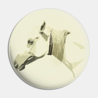 Head of white horse Pin