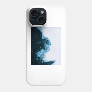 Abstract Aerial Lake in Iceland – Minimalist Landscape Photography Phone Case