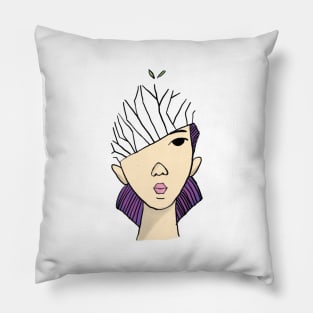 Fusion Nature Girl Pillow