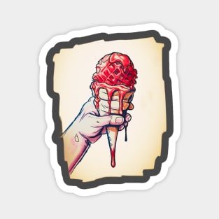 Red Scoop Cone Ice Cream Magnet