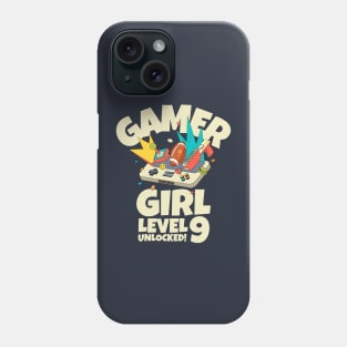 Gamer Girl Level 9 Unlocked! Phone Case