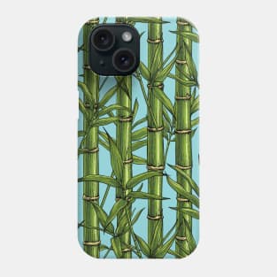 Bamboo forest on light blue Phone Case