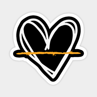 Thin Gold Line Dispatcher Heart for Sheriff Dispatch and 911 Police Operator Magnet