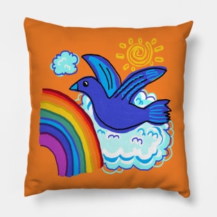 bird gliding Pillow