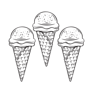 Color Your Own - Ice Cream Cones T-Shirt