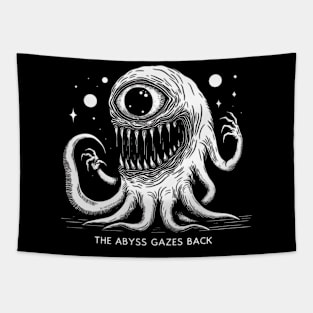 The Abyss Gazes Back Tapestry