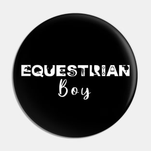 Equestrian Boy (White) Pin