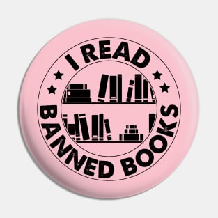 I Read Banned Books T-Shirt Pin