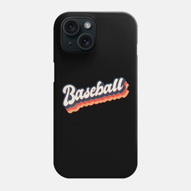 vintage baseball awesome retro Phone Case by Midoart