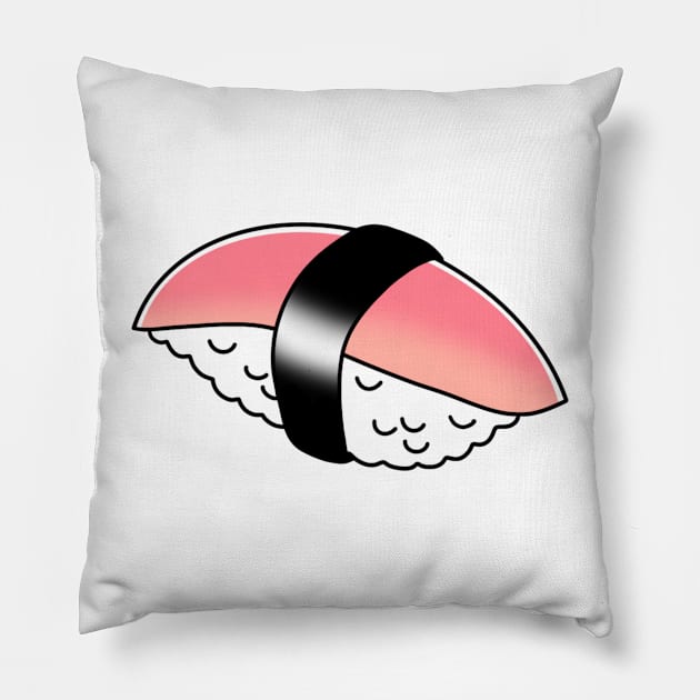 Tuna Nigiri Pillow by drawingsbydarcy