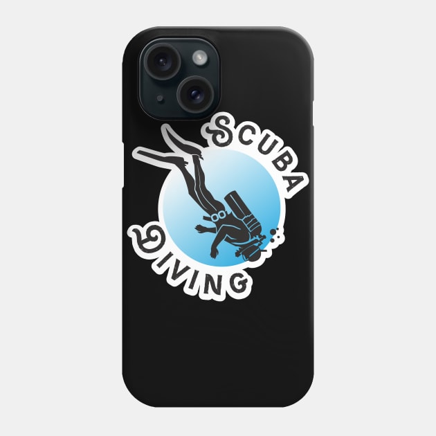 Scuba Diving Phone Case by Dojaja