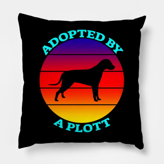 Adopted by a Plott, gift for dogs lover Pillow by  hal mafhoum?