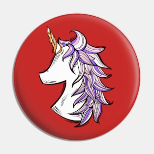 Unicorn art Pin