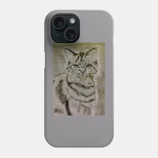 Gothic Cat Sketch Phone Case