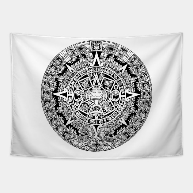 Aztec Calendar Tapestry by Litho