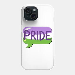 LGBTQ+ Pride Flag Bubble - Genderqueer Phone Case