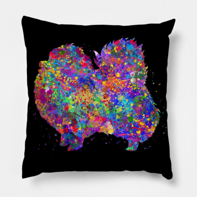 Pomeranian dog Pillow by Yahya Art