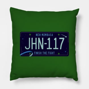 John 117 License Plate Pillow