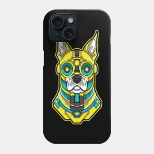 cyborg dog illustration Phone Case