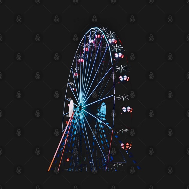 Ferris wheel Minimal Neon Style by enchantingants