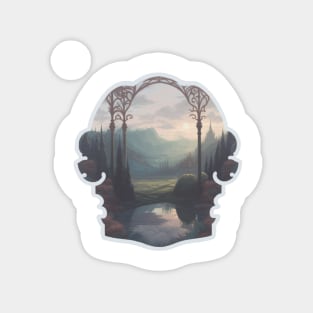 Dreamy elven landscape Magnet